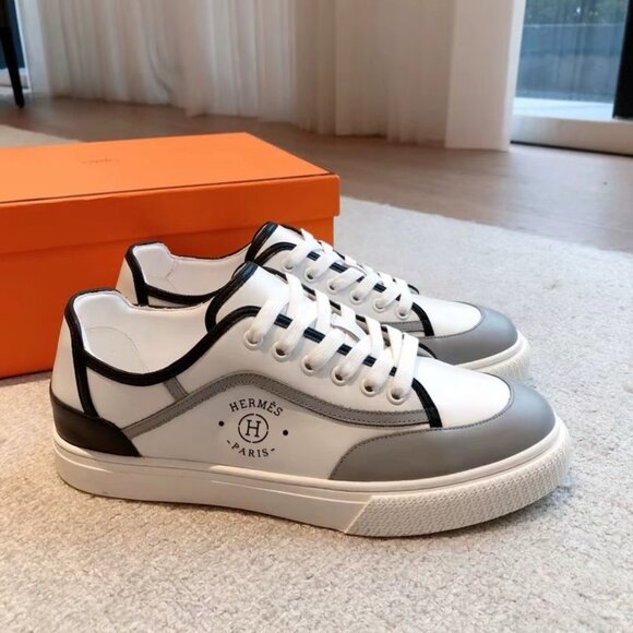 HERMES Men's Get Sneakers White - Picture 1 of 9